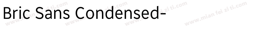Bric Sans Condensed字体转换